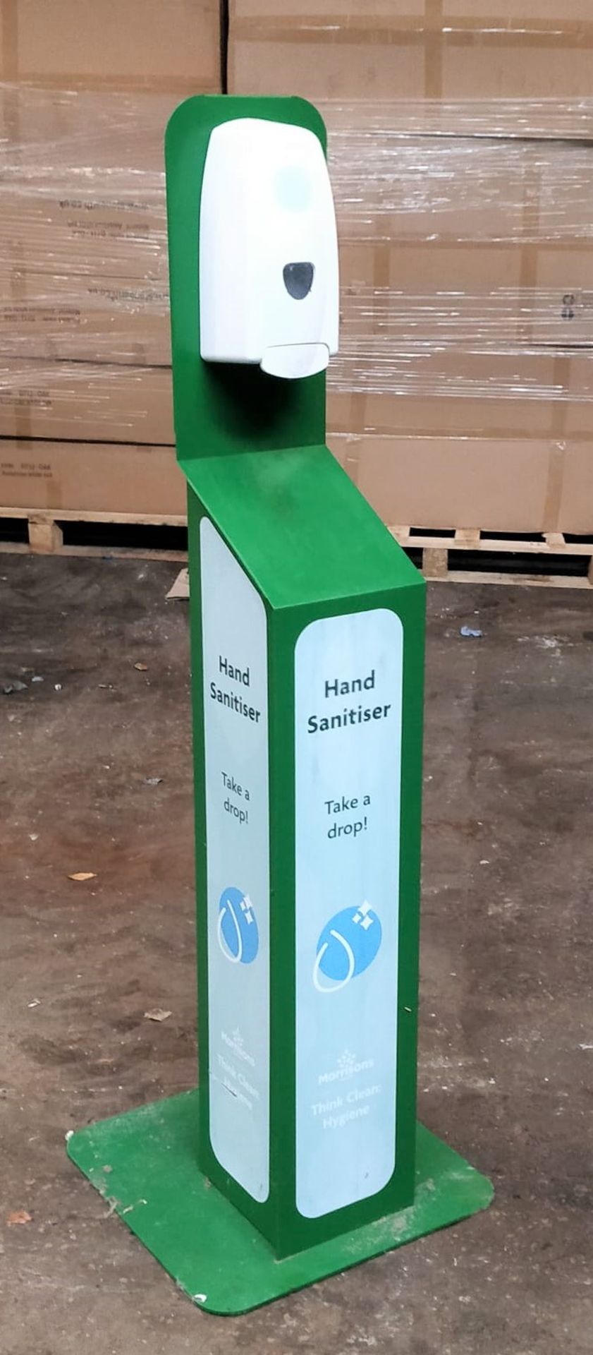 1 x Freestanding Hand Sanitising Station - Recently Removed From a Supermarket Environment - Metal