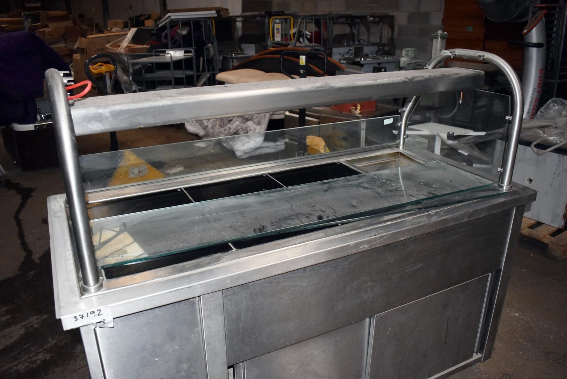 1 x Commercial Servery Unit With Three Ceran Hot Plates, One Baine Marie, Overhead Warmer and - Image 11 of 11