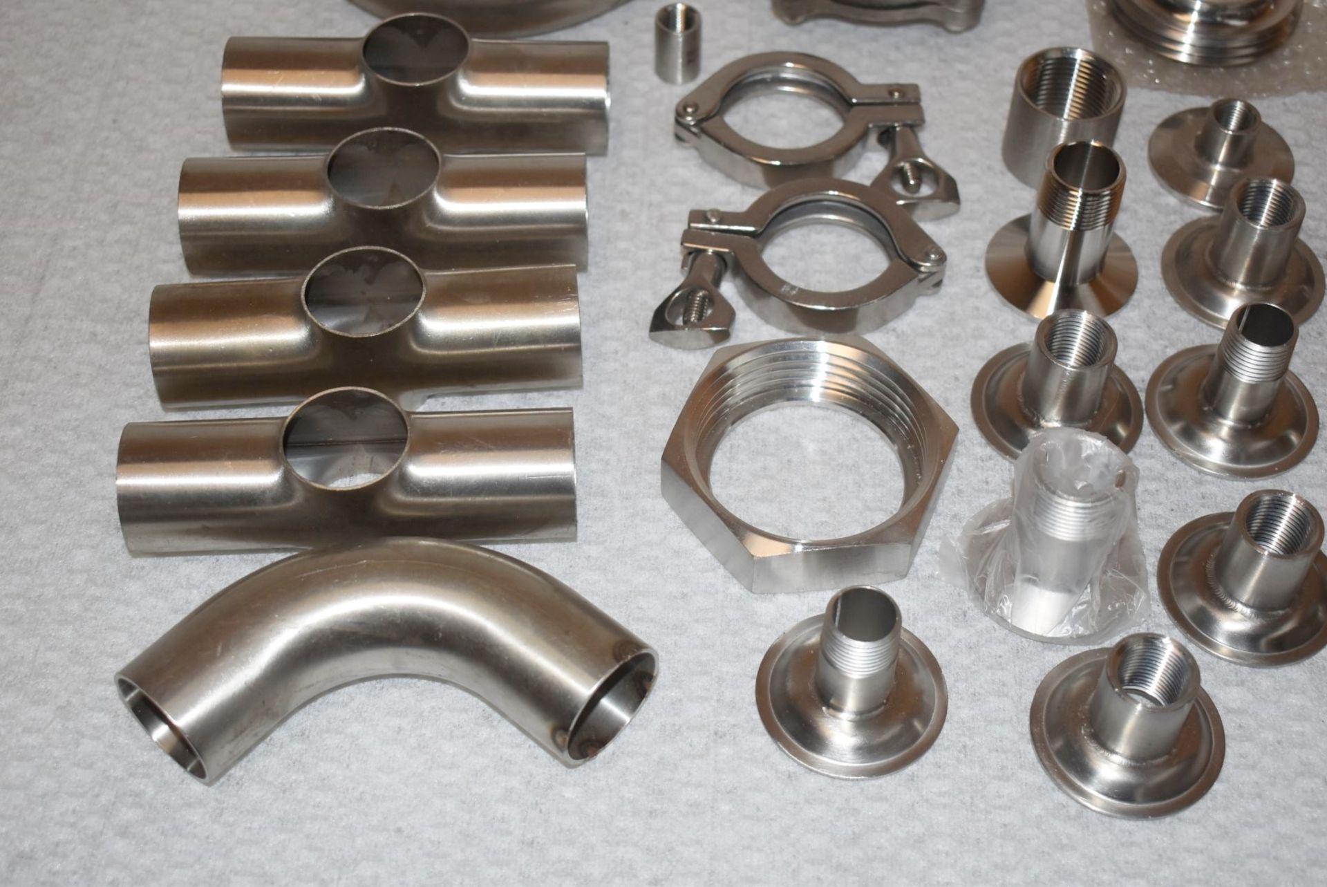 Assorted Job Lot of Stainless Steel Fittings For Brewery Equipment - Includes Approx 37 Pieces - - Image 5 of 8