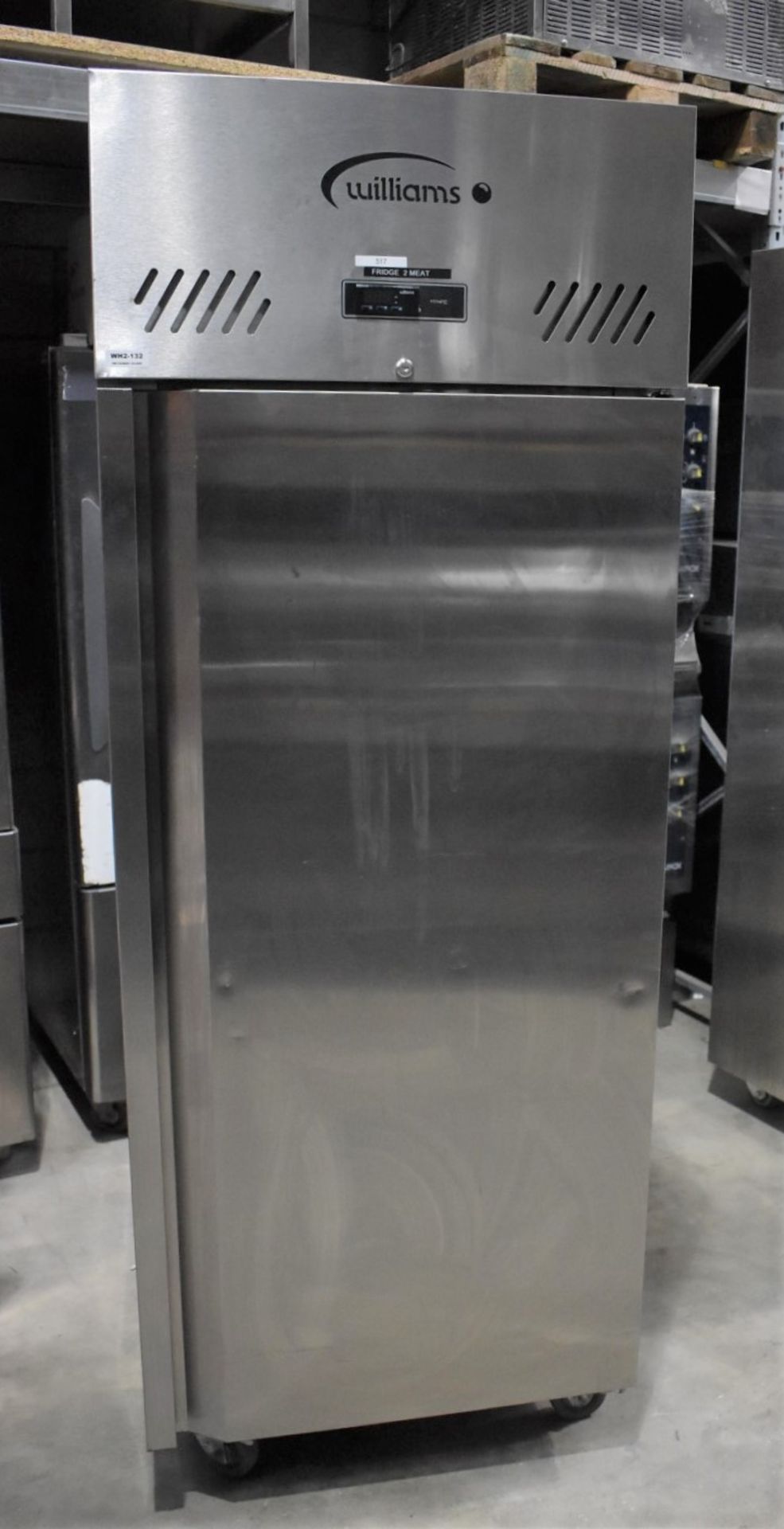 1 x Williams Upright Single Door Refrigerator With Stainless Steel Exterior - Model HS1SA - Recently