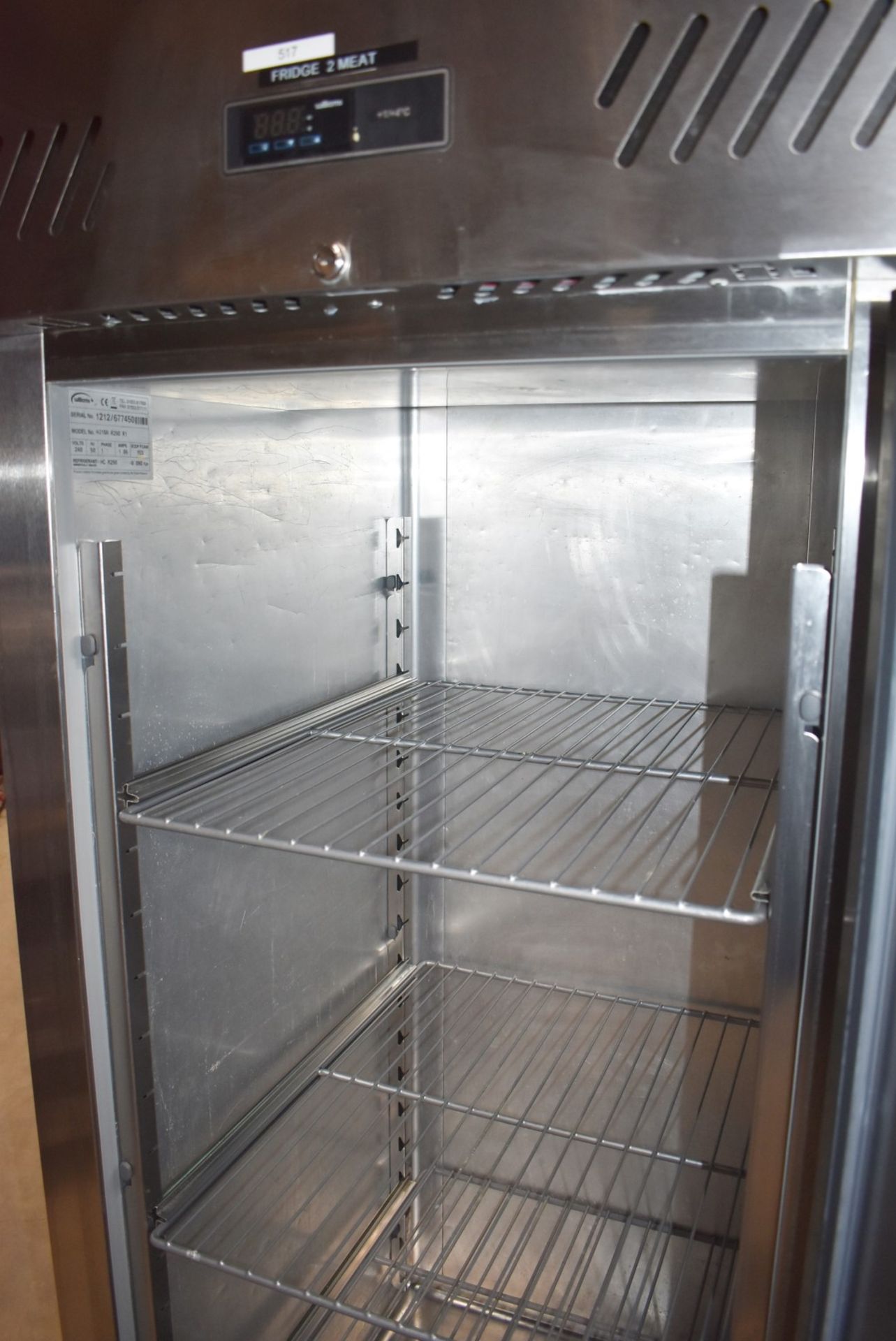 1 x Williams Upright Single Door Refrigerator With Stainless Steel Exterior - Model HS1SA - Recently - Image 3 of 12