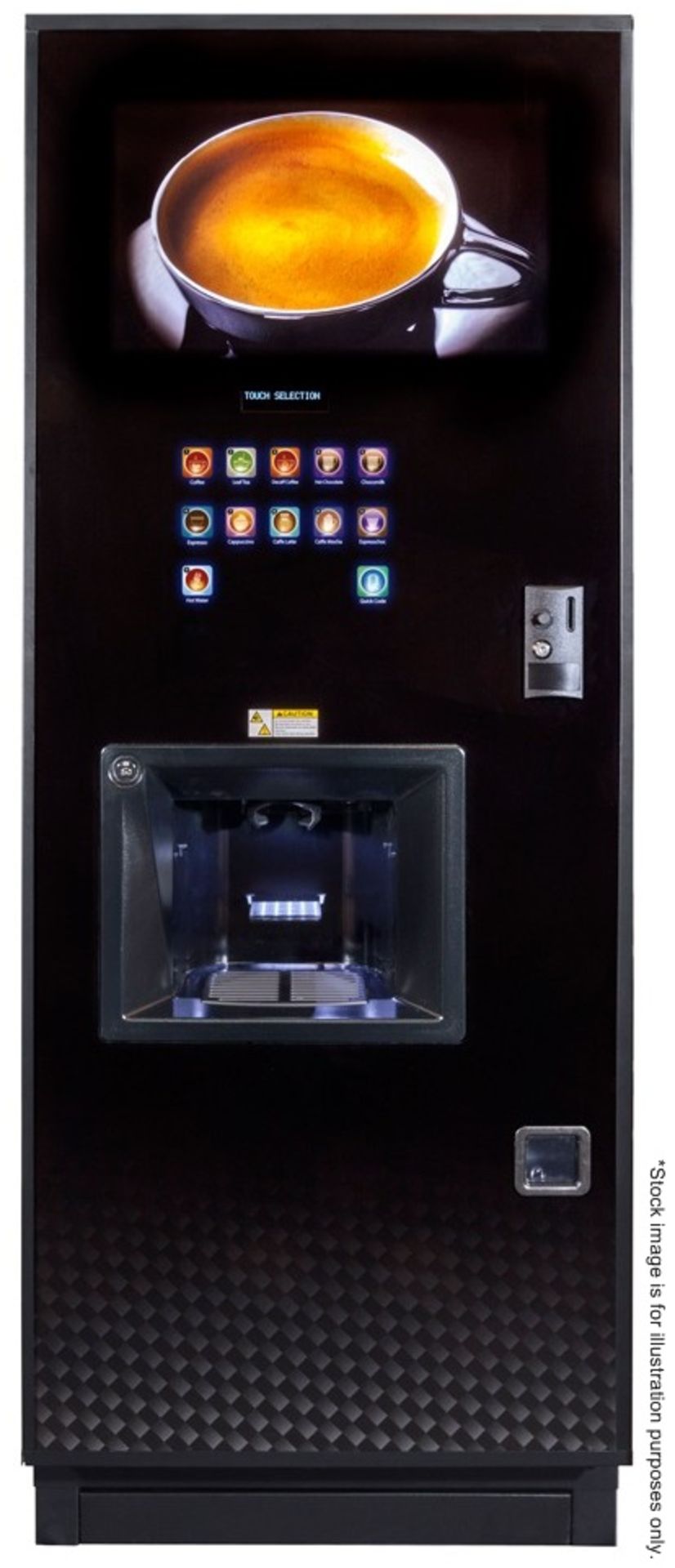 1 x Coffeetek Touch Screen Instant Bean to Cup Fresh Coffee and Leaf Tea Vending Machine - Model: