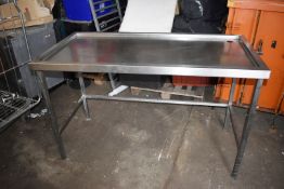 1 x Stainless Steel Drainer Prep Table - Size H90 x W140 x D70 cms - CL011 - Ref: GCA401 WH5 -