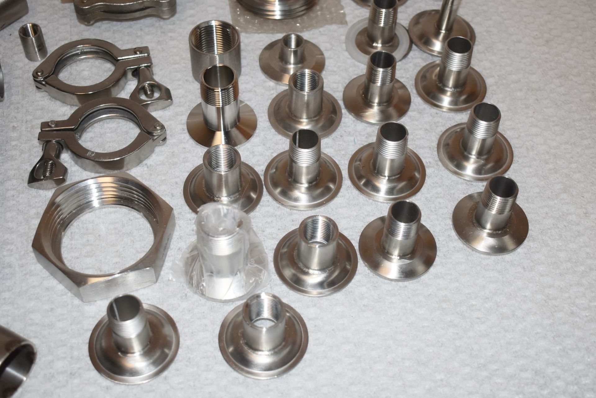 Assorted Job Lot of Stainless Steel Fittings For Brewery Equipment - Includes Approx 37 Pieces - - Image 6 of 8