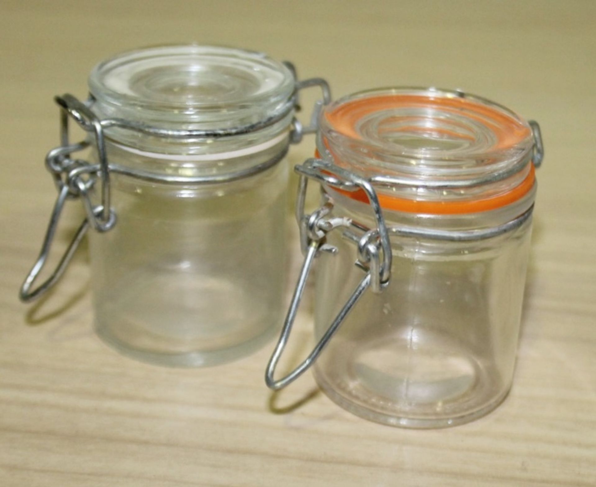 120 x Small Glass Condiment / Perserving Jars - Recently Removed From A Well-known Restaurant In - Image 6 of 6