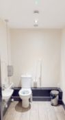 1 x Disabled Toilet Suite - Includes Toilet, Wall Mounted Hand Wash Basin With Mixer Tap, Pedal Bin,