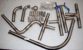 Assorted Job Lot of Stainless Steel Fittings For Brewery Equipment - Includes Approx 30 Pieces -