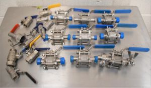 19 x Stainless Steel Ball Valves - Approx RRP £320 - Unused Stock - CL717 - Ref: GCA190 WH5 -
