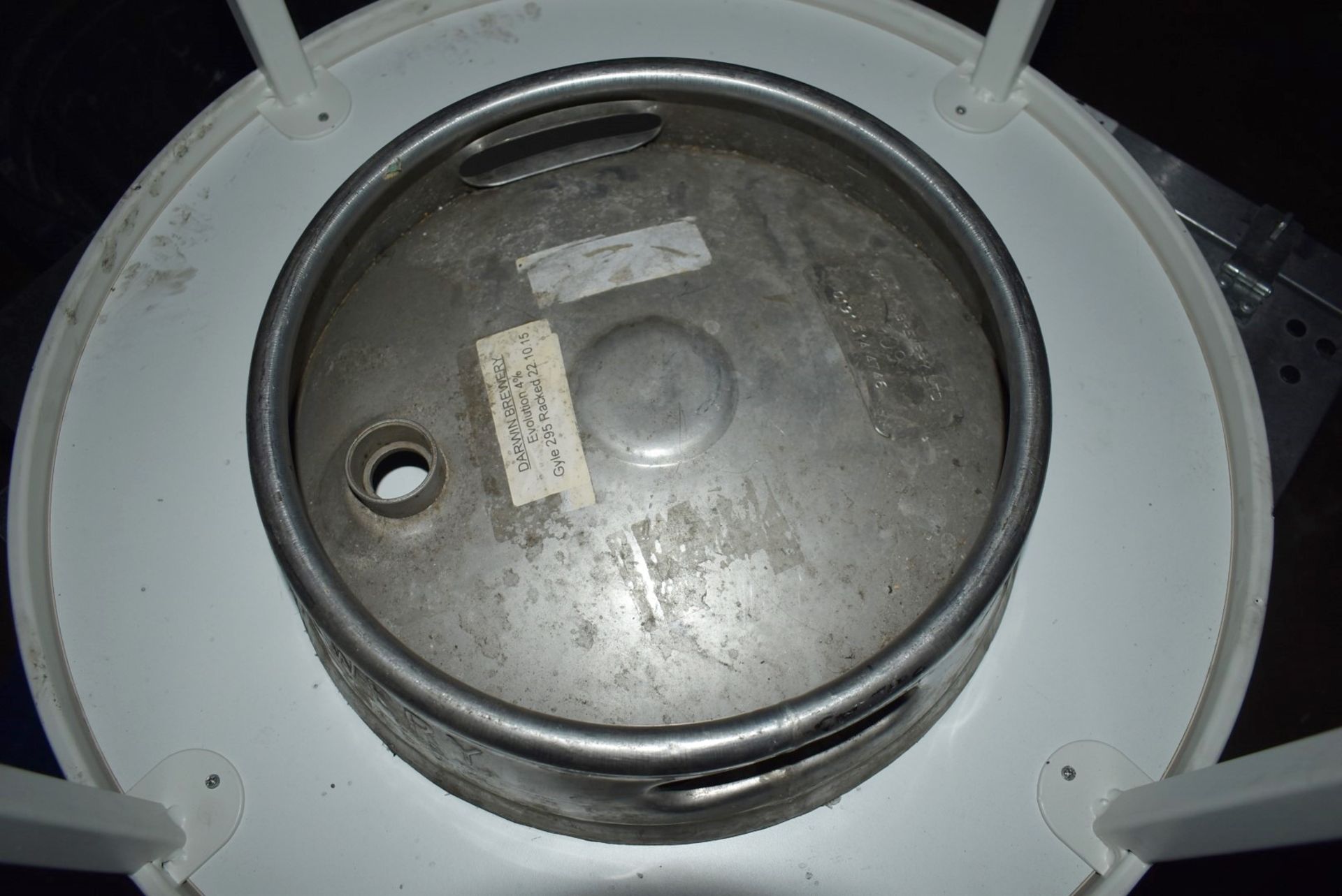 1 x Custom Half Beer Keg With Welded Pipe Fittings - Size: W45 x H37 cms - CL717 - Ref: GCA186 WH5 - - Image 12 of 12