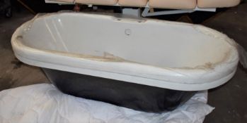 2 x Traditional Roll Top Baths in Black - 1700mm - Unused Without Feet - CL011 - Ref WH5 - Location: