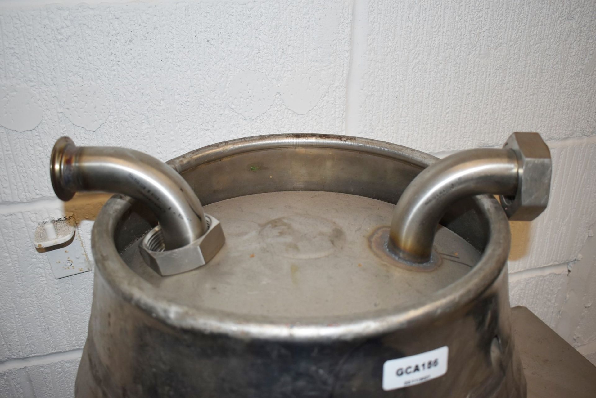 1 x Custom Half Beer Keg With Welded Pipe Fittings - Size: W45 x H37 cms - CL717 - Ref: GCA186 WH5 - - Image 3 of 12