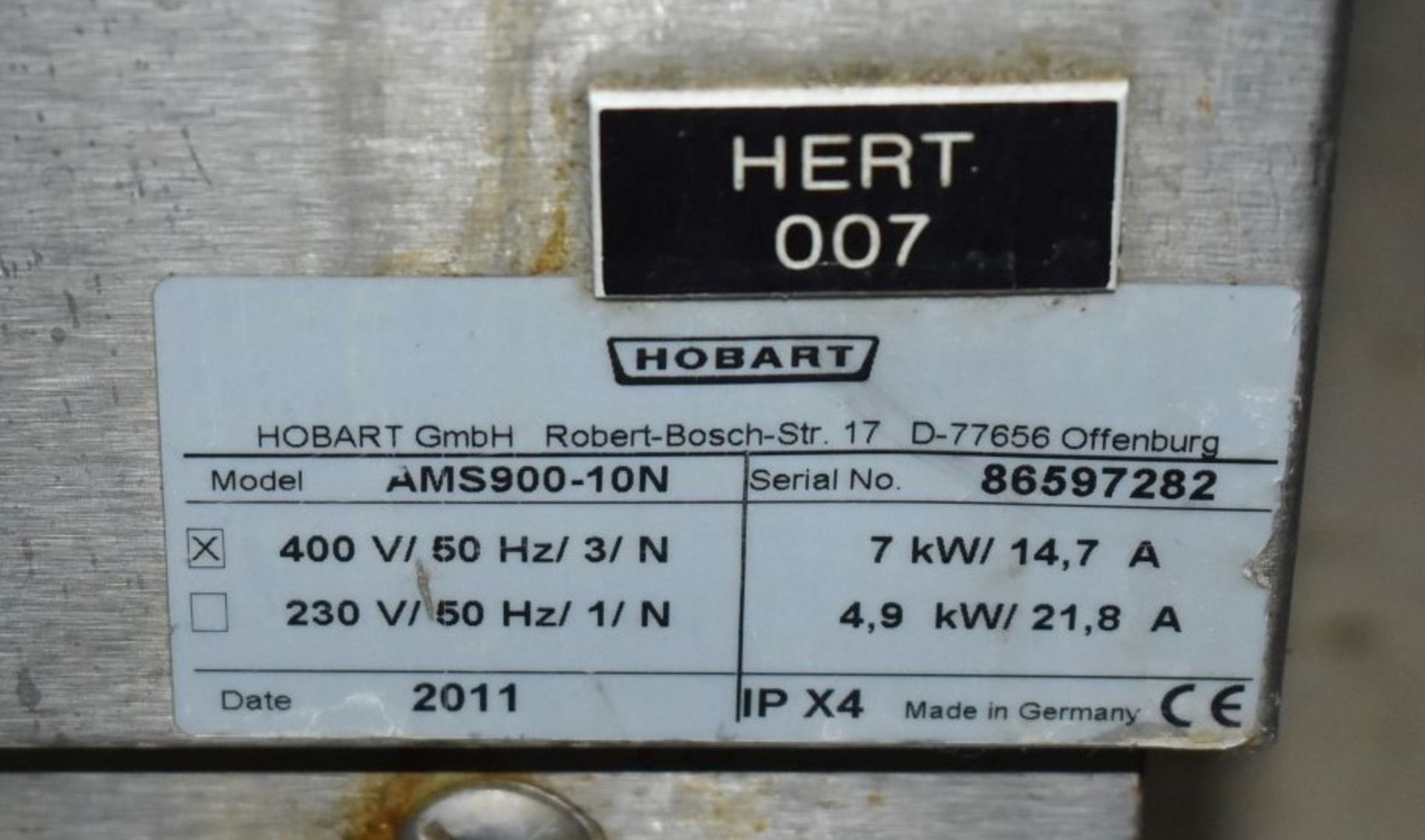 1 x Hobart Passthrough Commercial Dishwasher - Model AMS900-10N - 3 Phase - CL011 - Removed From a - Image 7 of 12