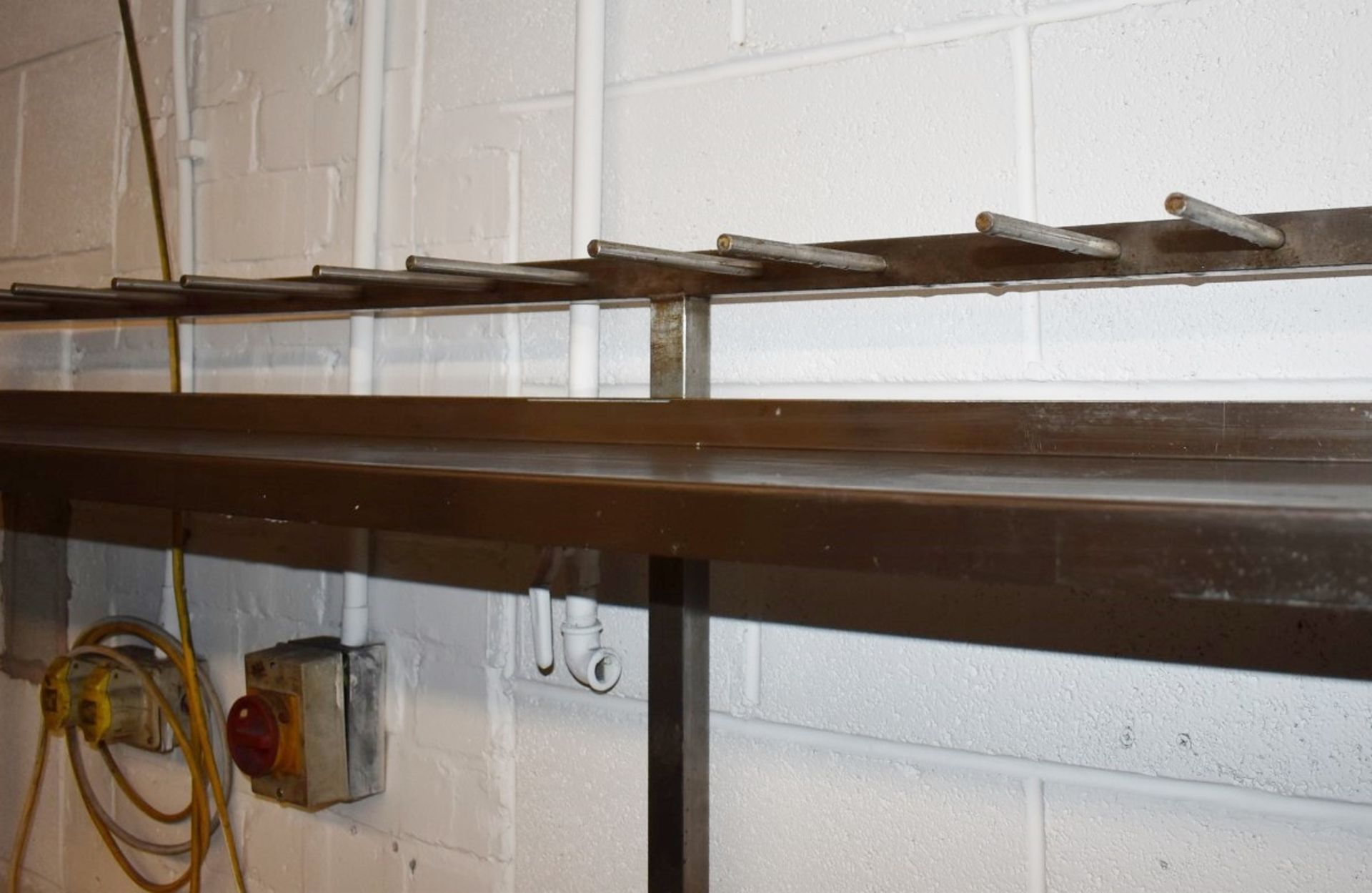 1 x Stainless Steel Donut Preperation Bench - Features Removable Undershelves, Castor Wheels and - Image 4 of 11