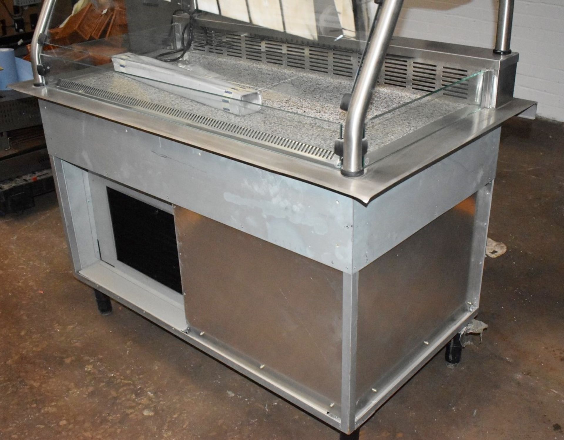 1 x Grundy Commercial Refrigerated Servery Unit With Stone Internal Panels - Stainless Steel - Image 10 of 14