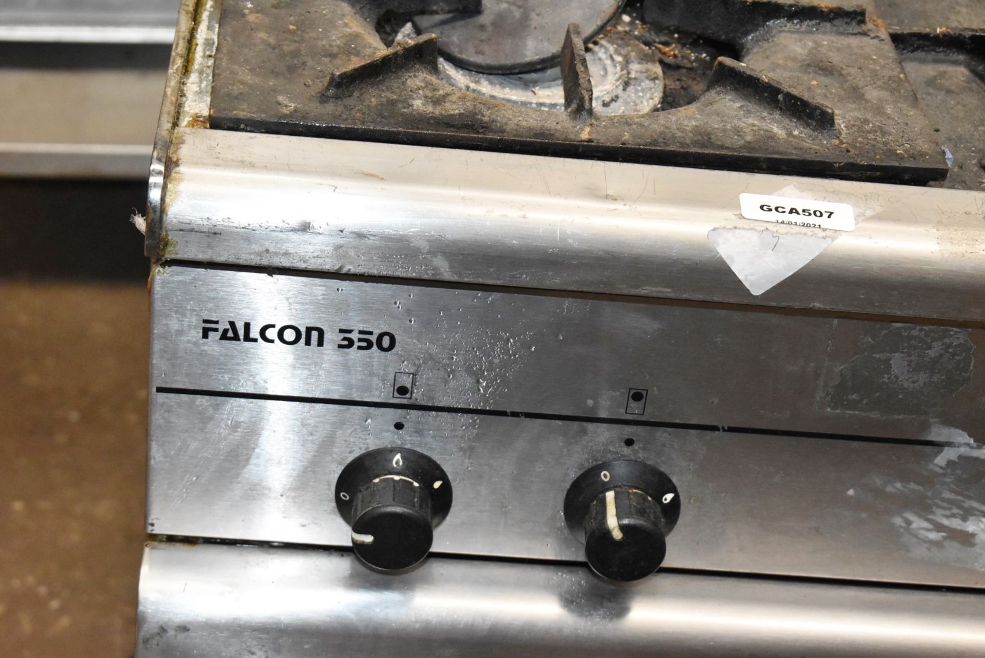 1 x Falcon 4 Burner Gas Range Cooker With Stand - 70cm Width - CL011 - Ref: GCA507 WH5 - Location: - Image 3 of 8