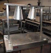 1 x Parry C2LU Heated Carvery Servery Base with Two Heat Lamps - 1000w - 240v - Ref: CGA508 WH5 -