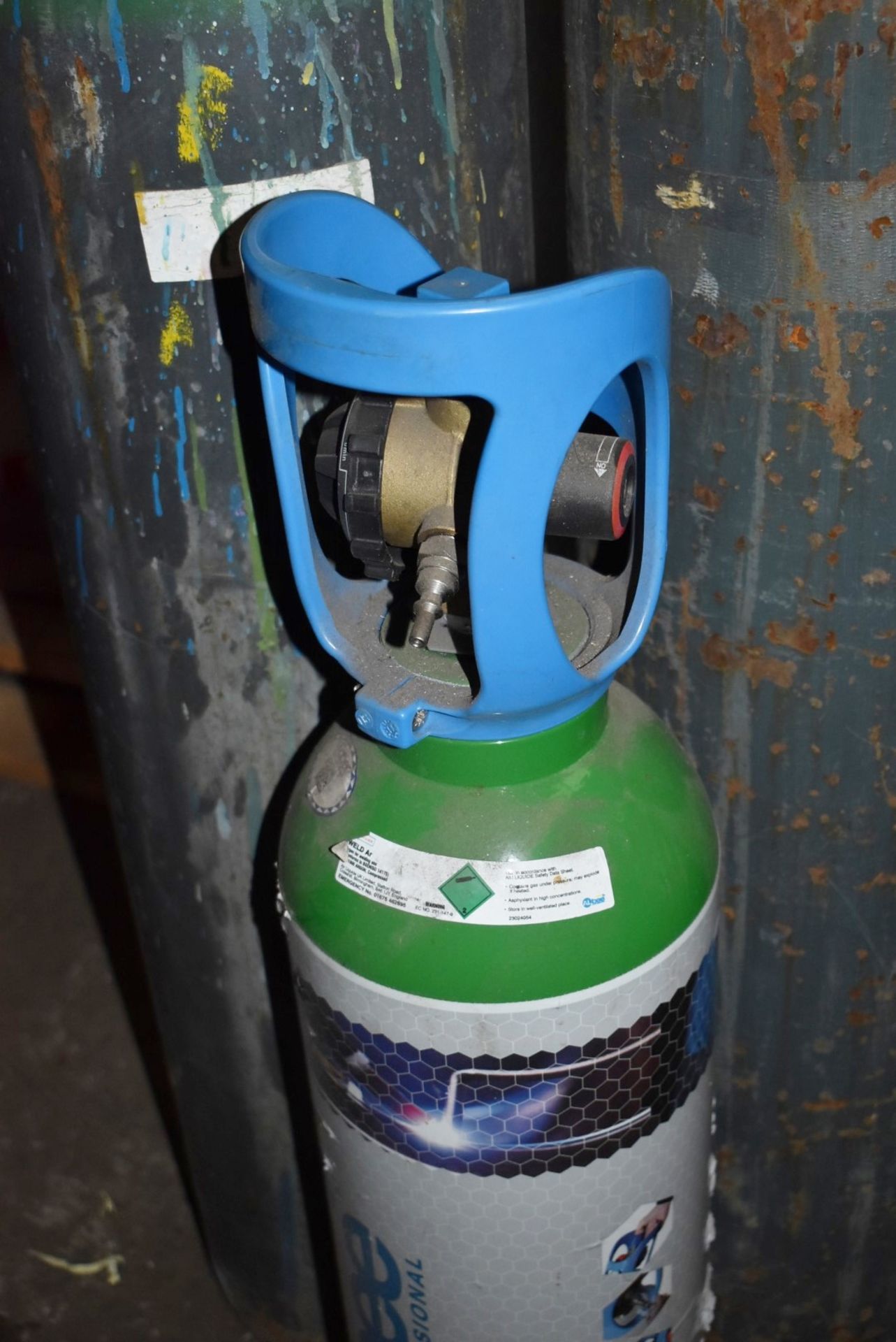 3 x Argon Welding and Cutting Gas Cylinders - Height 2 x 105cm and 1x 70cm - CL717 - Ref: GCA435 WH5 - Image 14 of 15