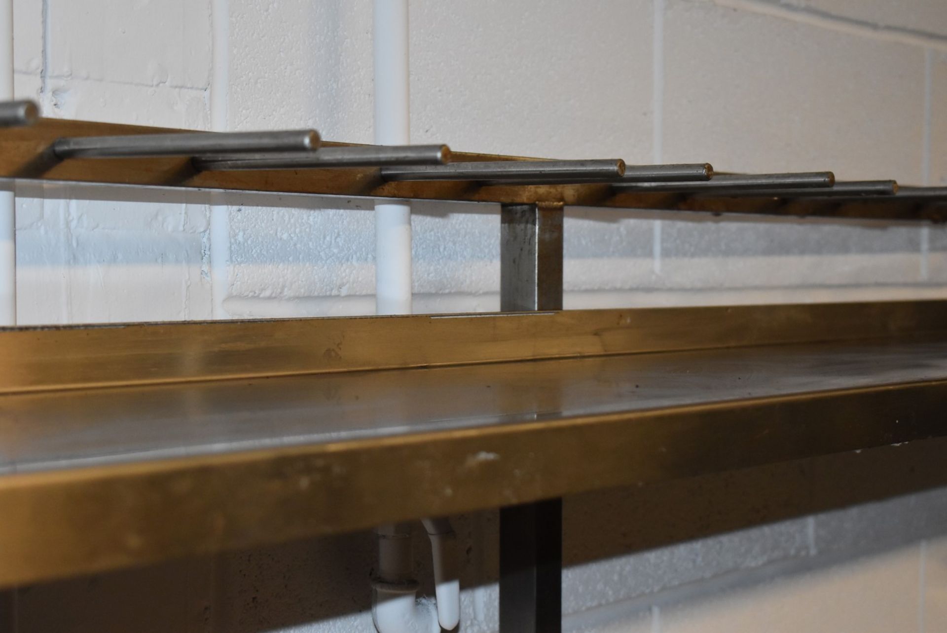 1 x Stainless Steel Donut Preperation Bench - Features Removable Undershelves, Castor Wheels and - Image 9 of 11