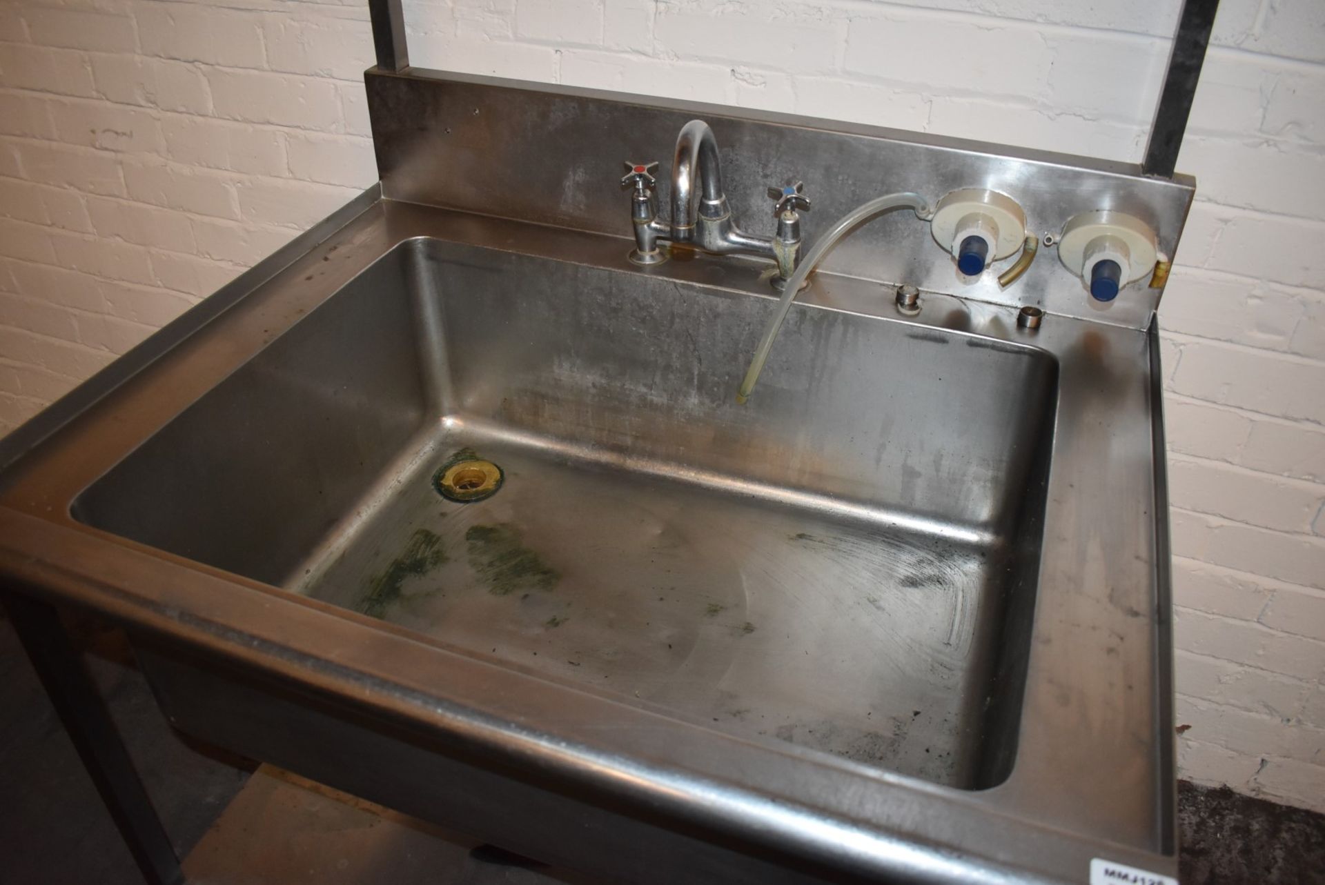 1 x Stainless Steel Sink Unit Featuring a Large 80x60cm Wash Bowl, Mixer Taps, Soap Dispensers, - Image 8 of 11