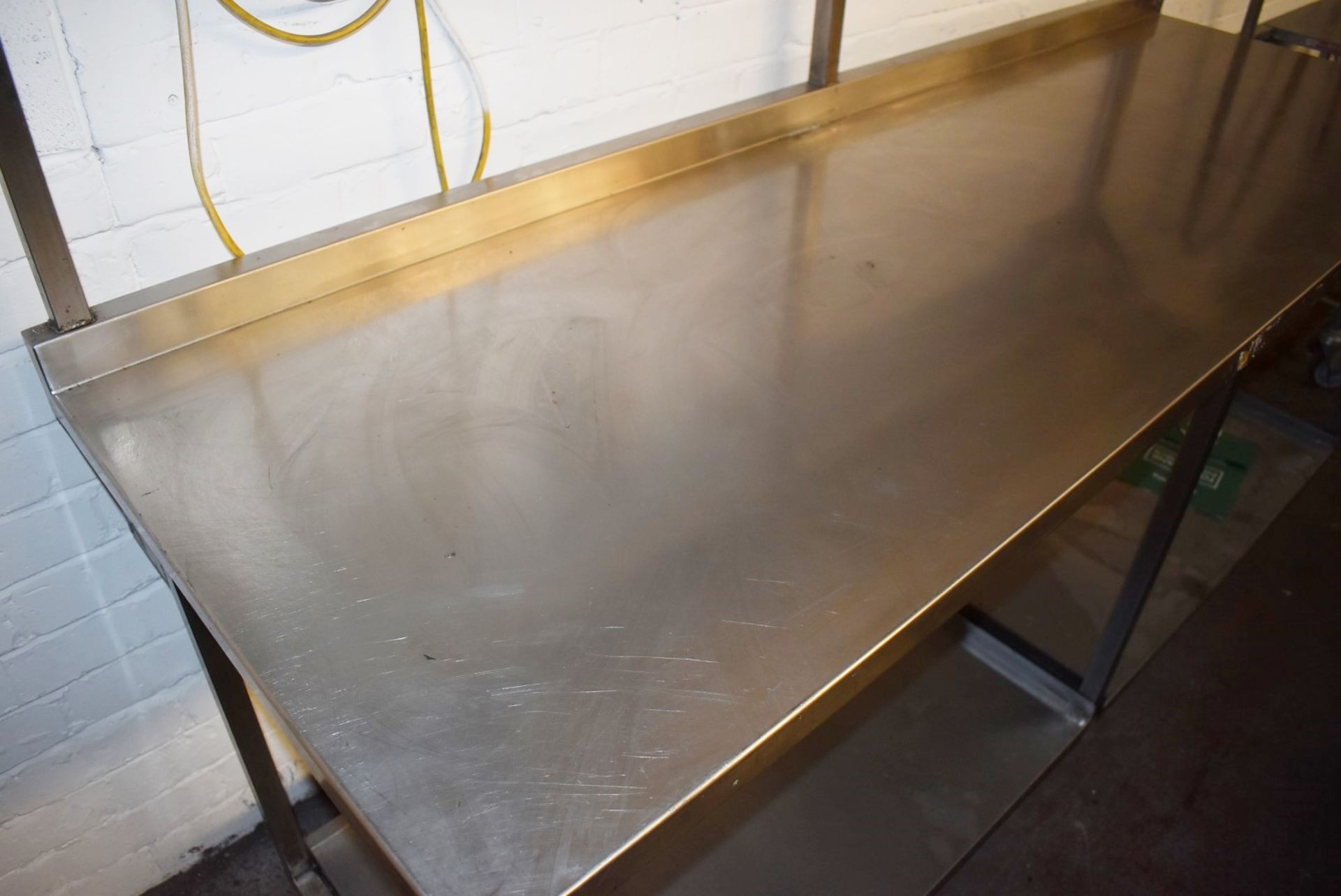 1 x Stainless Steel Donut Preperation Bench - Features Removable Undershelves, Castor Wheels and - Image 10 of 11