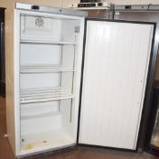 1 x Tefcold UR55 Upright Commercial Solid Door Refrigerator - Size: H172 x W77.7 x D72cms - Ref:
