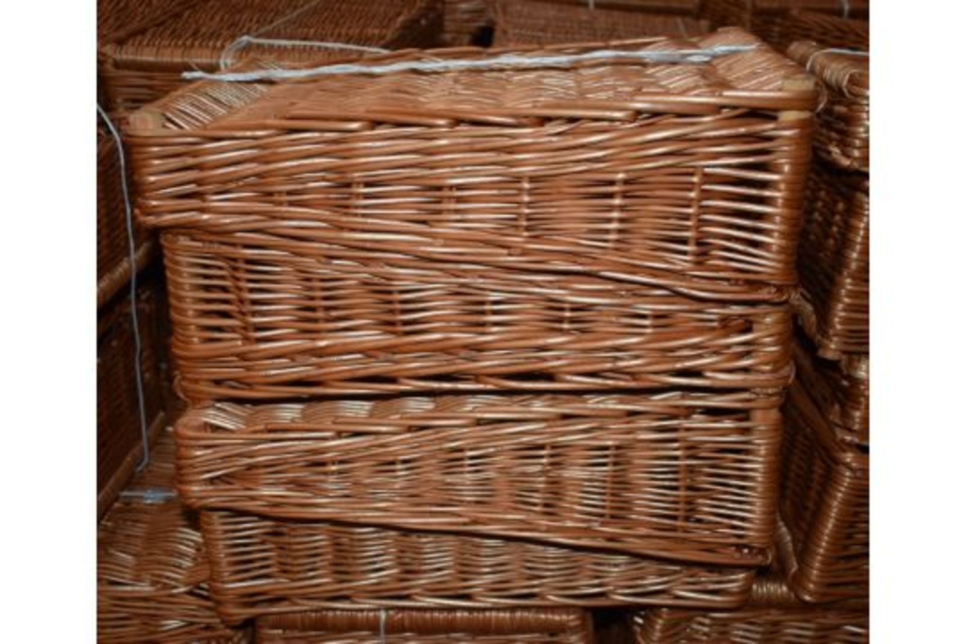 4 x Hand Woven Retail Display Sloping Wicker Baskets - Ideal For Presentation in Wide Range of - Image 3 of 7