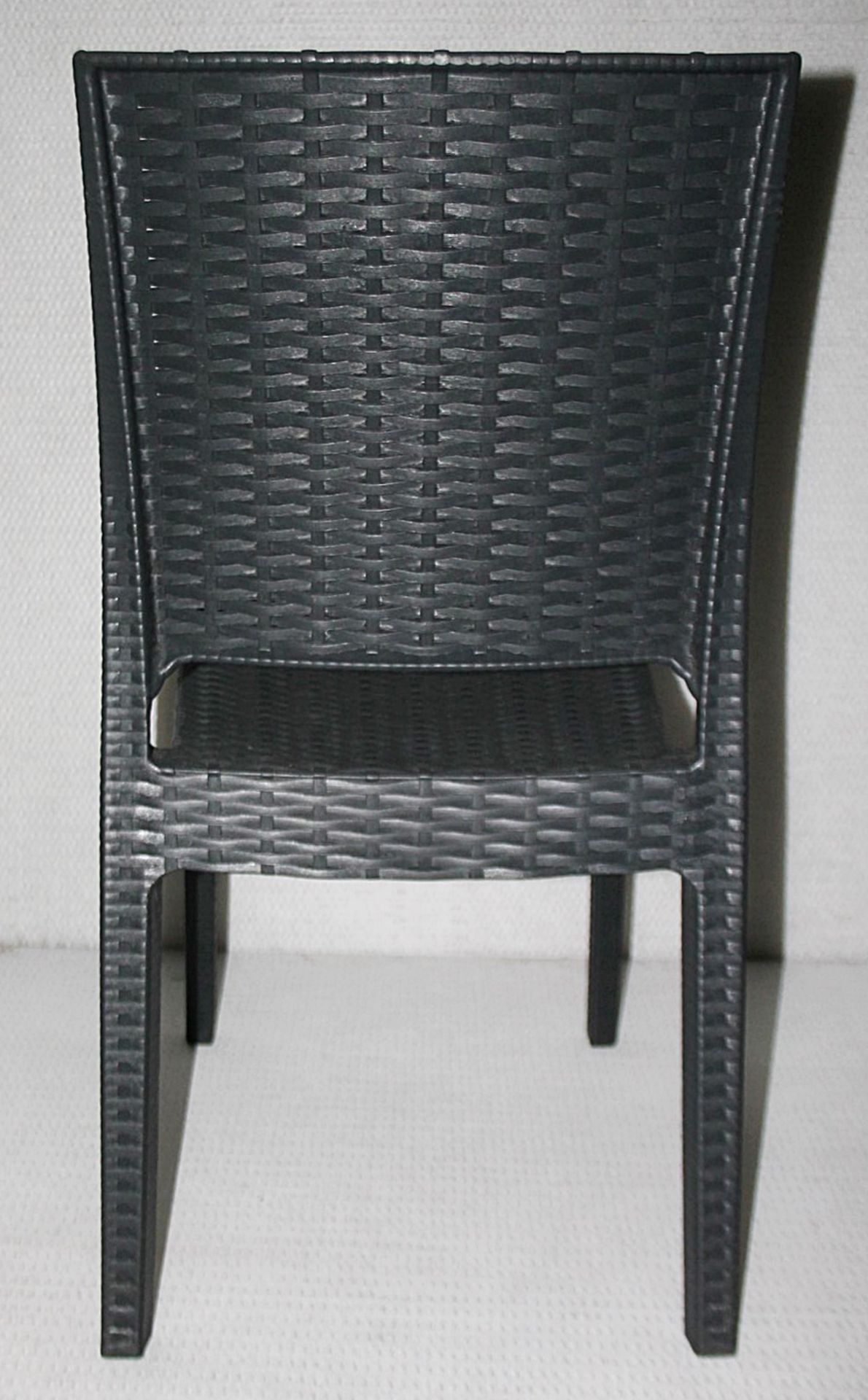 4 x SIESTA EXCLUSIVE 'Florida' Commercial Stackable Rattan-style Chairs In Dark Grey -CL987 - - Image 10 of 13