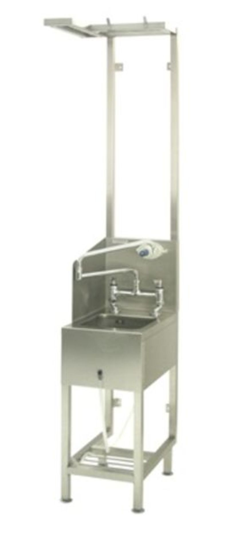 1 x Stainless Steel Commercial Kitchen Janitorial Mop / Cleaning Station - Dimensions: H187 x W33
