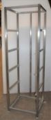 2 x Upright Stainless Steel 5 Tier Tray Racks - Overall Size H105 x W100 x D60 cms - CL011 - Ref