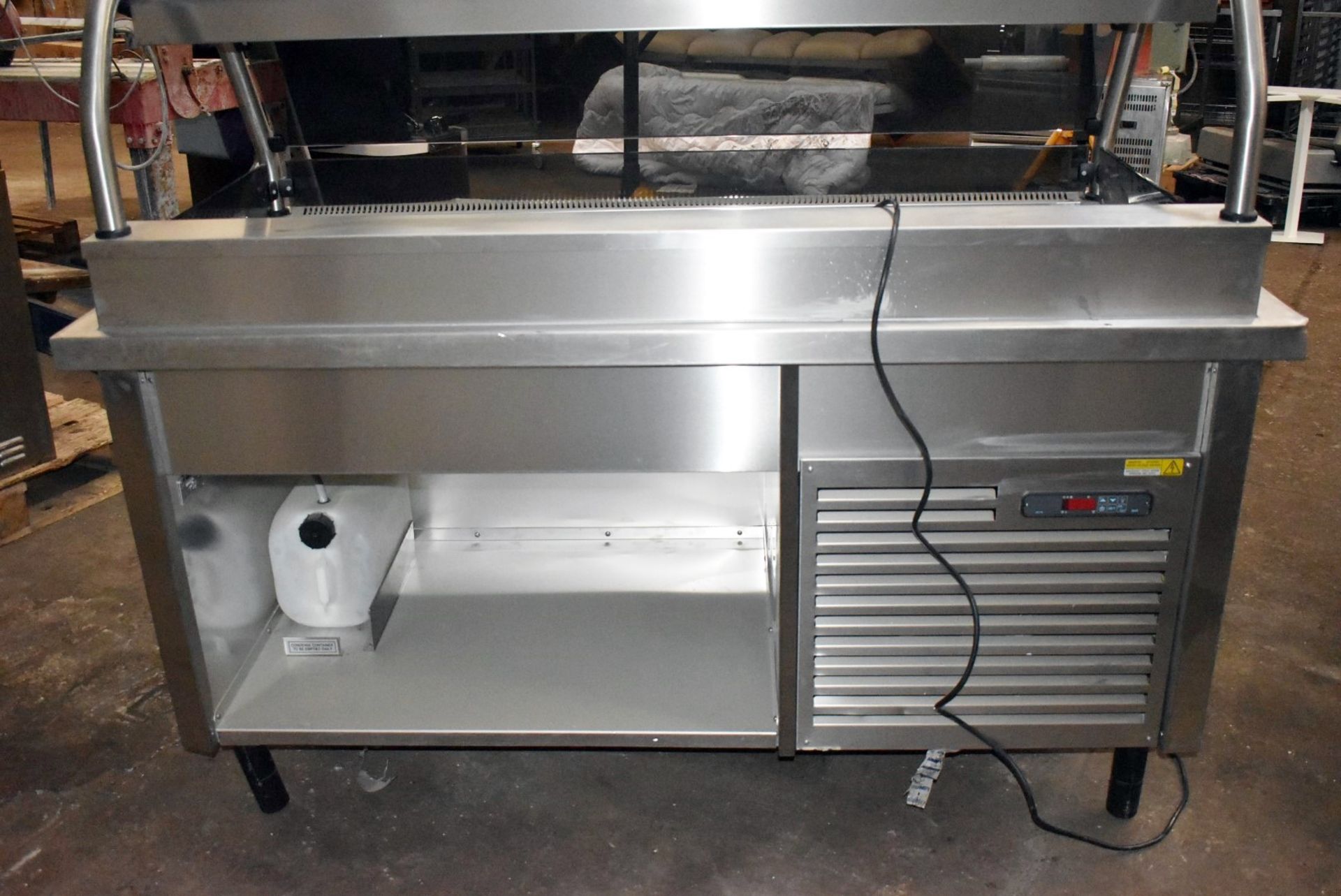 1 x Grundy Commercial Refrigerated Servery Unit With Stone Internal Panels - Stainless Steel - Image 8 of 18