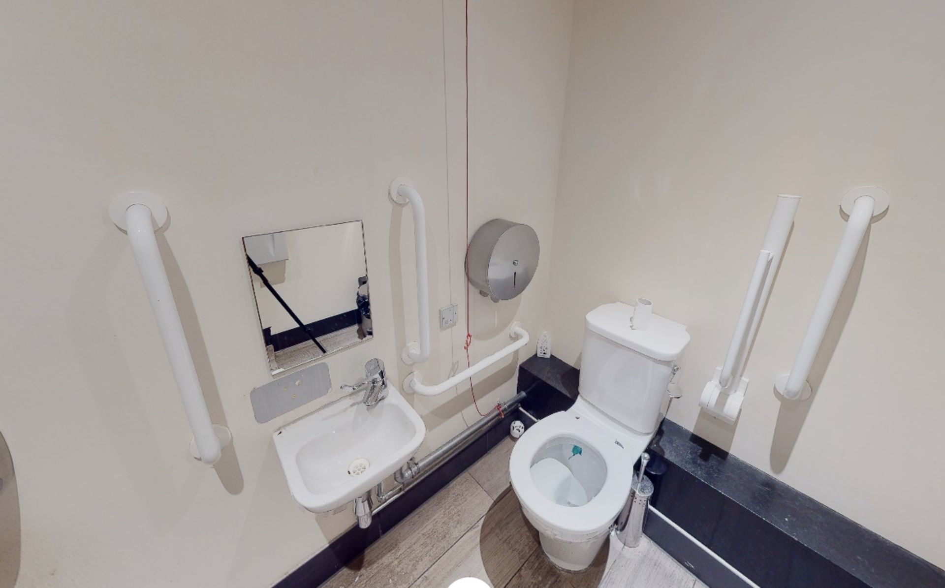 1 x Disabled Toilet Suite - Includes Toilet, Wall Mounted Hand Wash Basin With Mixer Tap, Pedal Bin, - Image 3 of 3