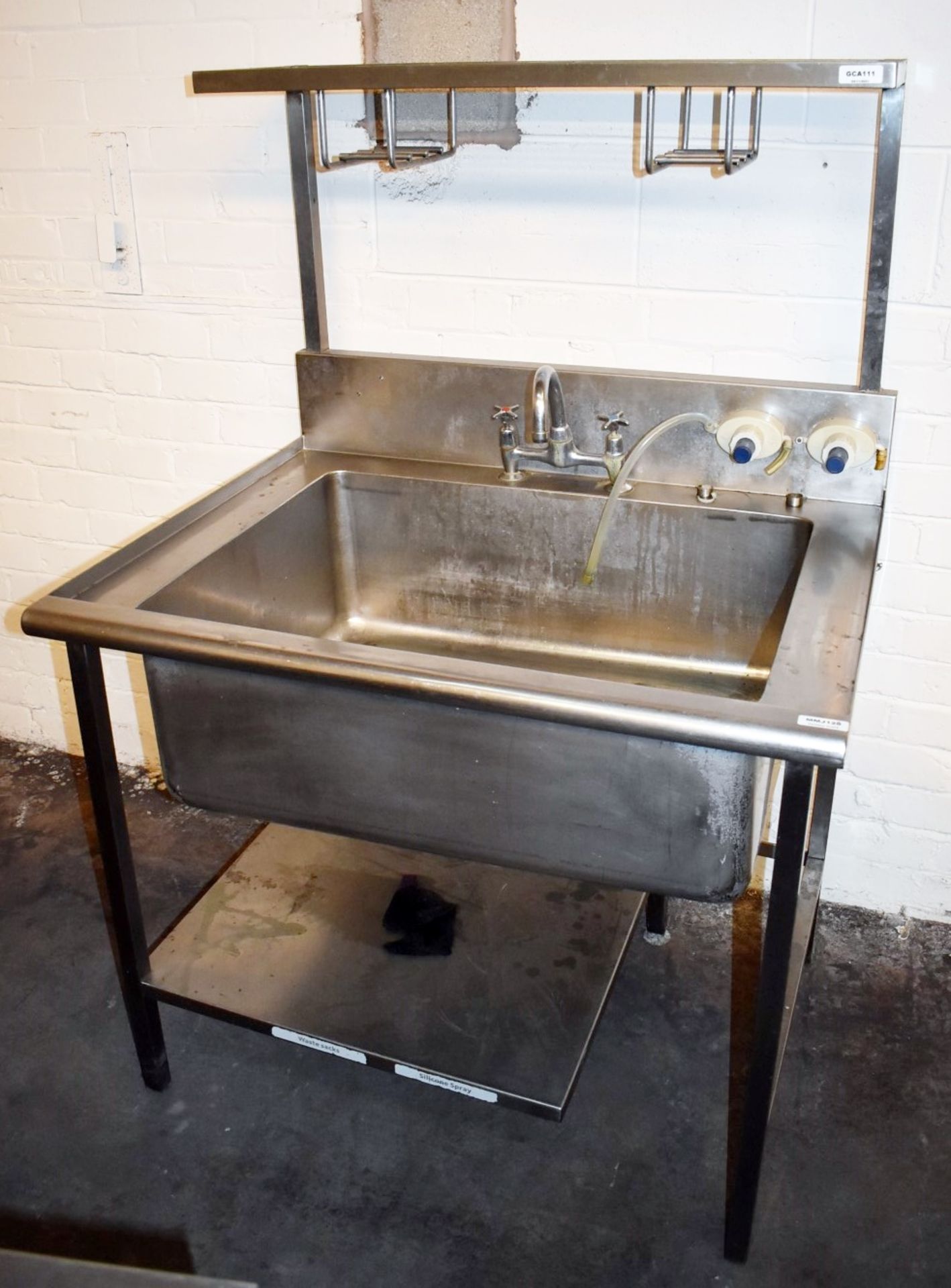 1 x Stainless Steel Sink Unit Featuring a Large 80x60cm Wash Bowl, Mixer Taps, Soap Dispensers, - Image 11 of 11