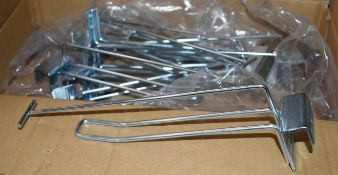 50 x 8 Inch Stainless Steel Merchendise Retail Hooks - New adn Boxed - CL011 - Ref: GCA422 WH5 -