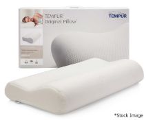 1 x TEMPUR Medium Original Pillow (31cm x 61cm) - Original Price £105.00 - Unused Boxed Stock