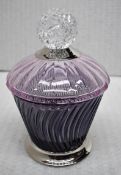 1 x BALDI 'Home Jewels' Italian Hand-crafted Artisan Crystal Marika Cup, Pink & Purple - RRP £1,090