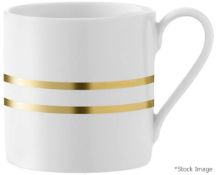 1 x LSA International 'DECO' Porcelain Mug With Gold Decoration - Capacity: 340ml - New/Unused Stock