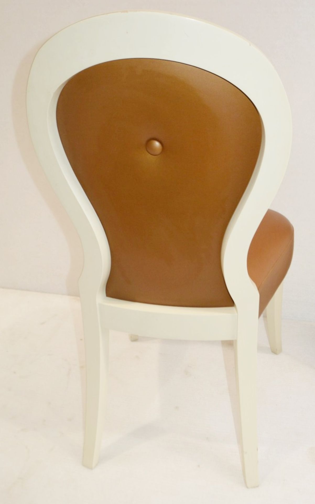 1 x Cushion Backed Chair With Curved Legs - Dimensions: H100 x W49 x D50cm / Seat 48cm - Ref: HMS126 - Image 7 of 7