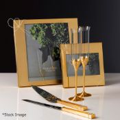 2 x VERA WANG / WEDGWOOD 'Love Knots' Gold Photo Frames - 2 Sizes Included - Total Original Price £