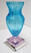 1 x BALDI 'Home Jewels' Italian Hand-crafted Artisan 'TIEPOLO' Vase In Bright Blue *RRP £1,520*