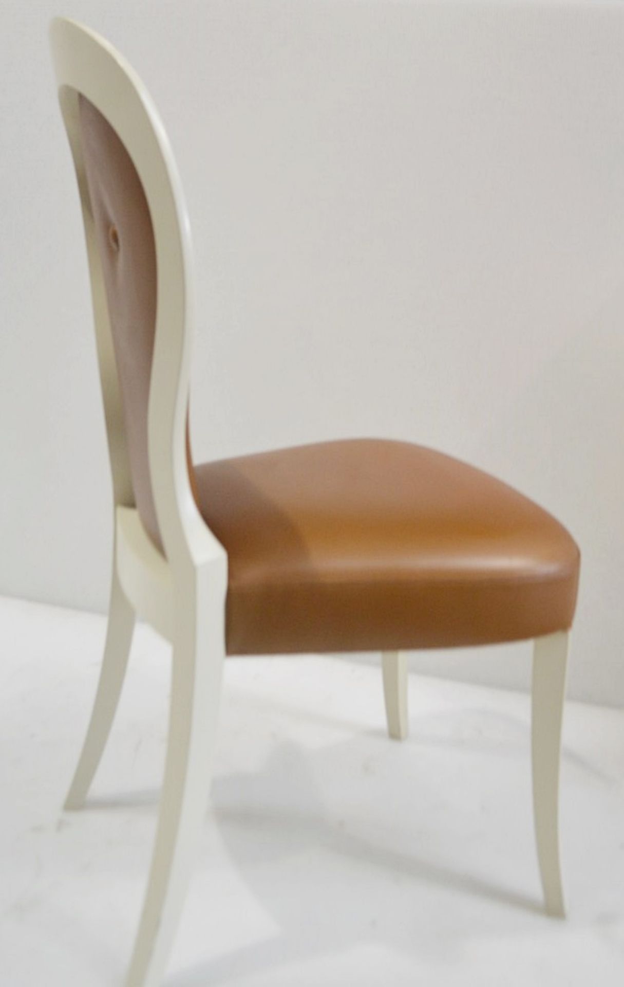 1 x Cushion Backed Chair With Curved Legs - Dimensions: H100 x W49 x D50cm / Seat 48cm - Ref: HMS126 - Image 4 of 7