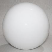 1 x FLOS Designer Globe Shade In Opal Glass (Shade Only) - 30cm Diameter - Unused Boxed Stock - Ref: