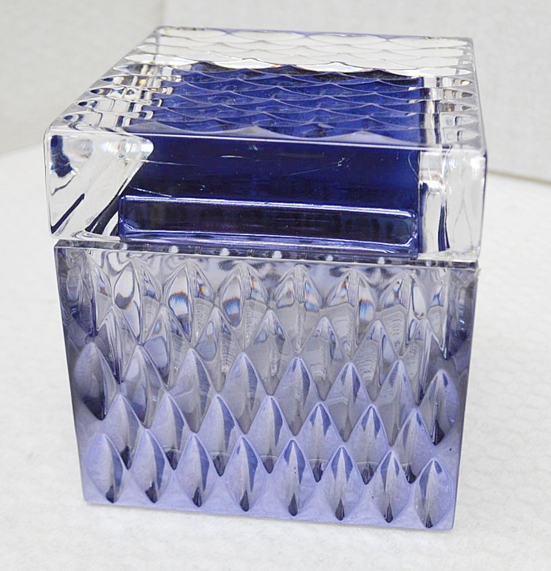 1 x BALDI 'Home Jewels' Italian Hand-crafted Artisan Perfume Box In Dark Blue Crystal - RRP £880.00