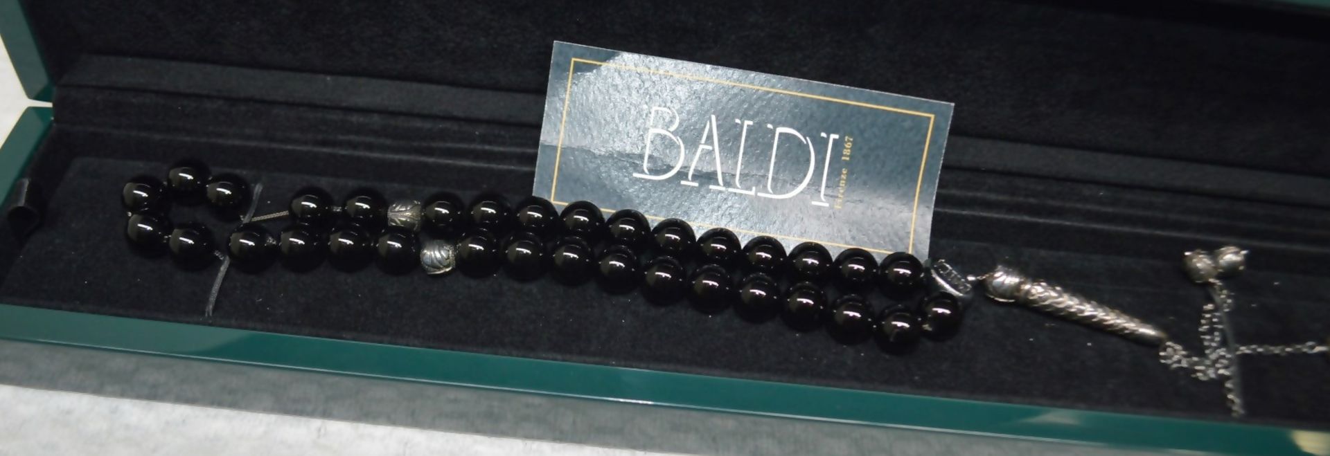 1 x BALDI 'Home Jewels' Italian Hand-crafted Artisan MISBAHA Prayer Beads In BLACK ONYX And - Image 3 of 4