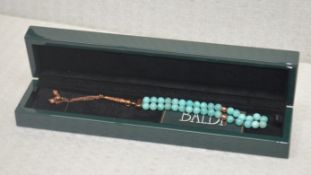 1 x BALDI 'Home Jewels' Italian Hand-crafted Artisan MISBAHA Prayer Beads In Amazonite Gemstone