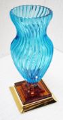 1 x BALDI 'Home Jewels' Italian Hand-crafted Artisan 'TIEPOLO' Vase In Bright Blue - RRP £1,520