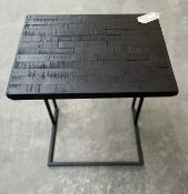 1 x Be Pure Home Wooden Sharing Side Table V-Shape Black/Wood - Original RRP £174.99