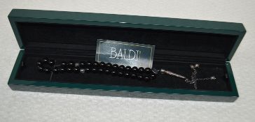 1 x BALDI 'Home Jewels' Italian Hand-crafted Artisan MISBAHA Prayer Beads In BLACK ONYX And