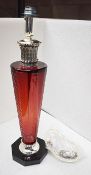 1 x BALDI 'Home Jewels' Italian Hand-crafted Artisan Table Lamp In Red Crystal *Original RRP £1,084*