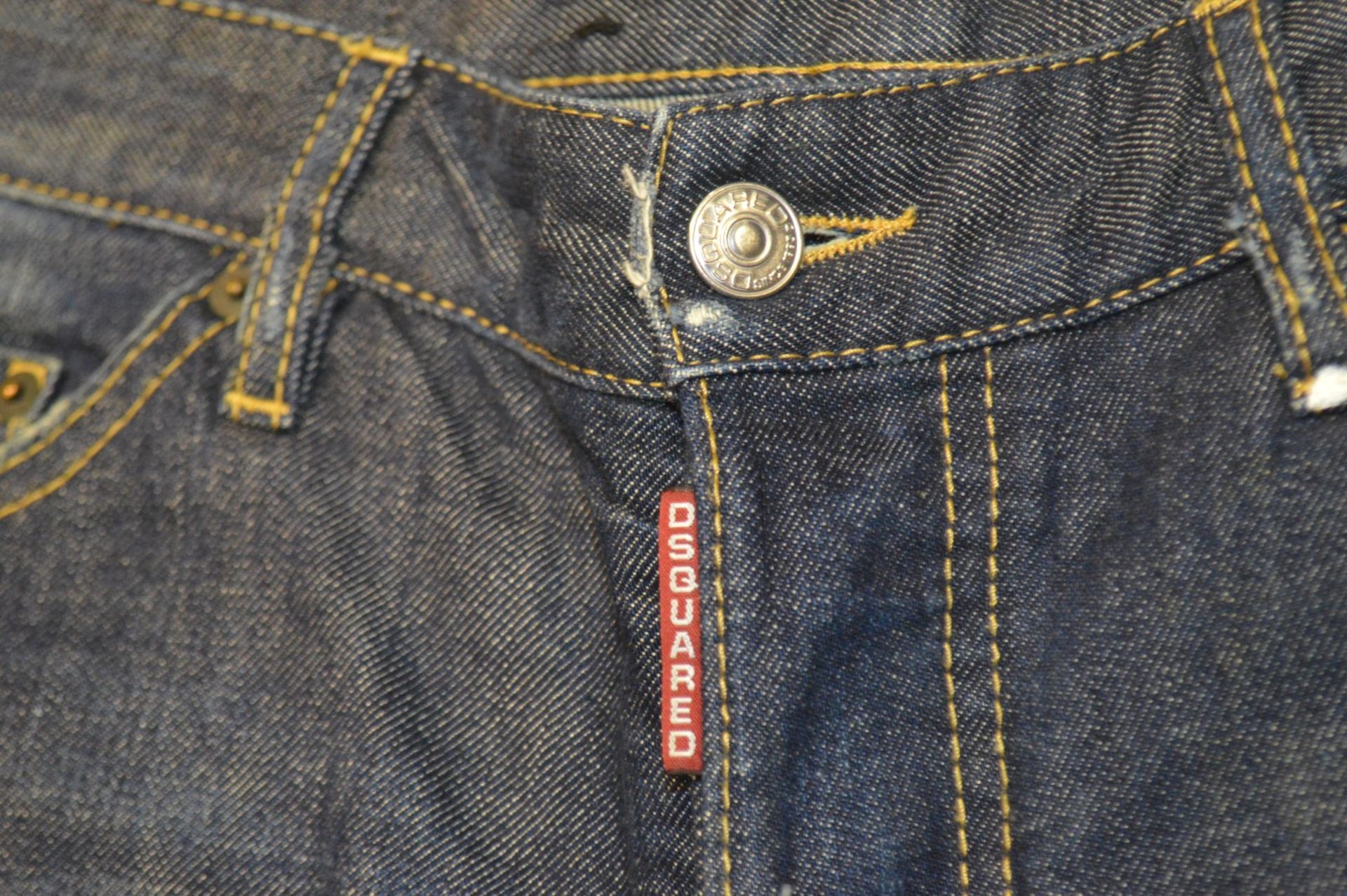 1 x Pair Of Men's Genuine Dsquared2 Jeans In Dark Blue - Size: 48 - Preowned In Very Good - Image 2 of 9