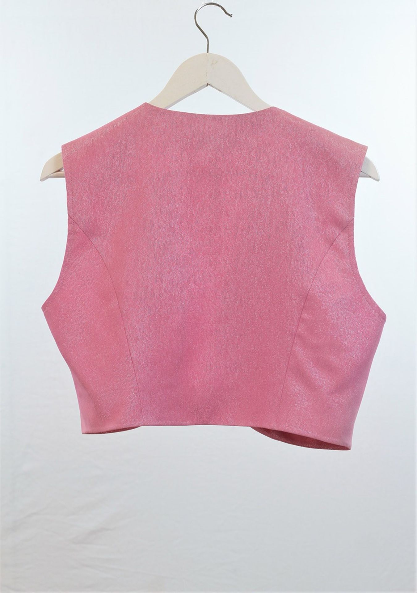1 x Boutique Le Duc Pink Waistcoat - Size: L - Material: 49% Cotton, 40% Acetate, 11% Poly metal - Image 2 of 7